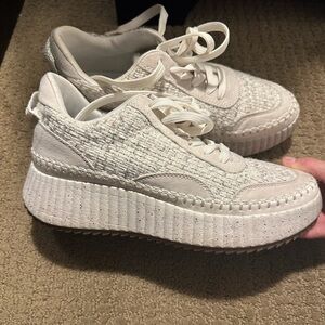 Universal Thread Cream Woven Platform Sneakers